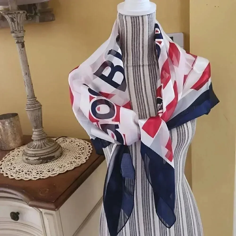 Patriotic God bless America extra large silk scarf
